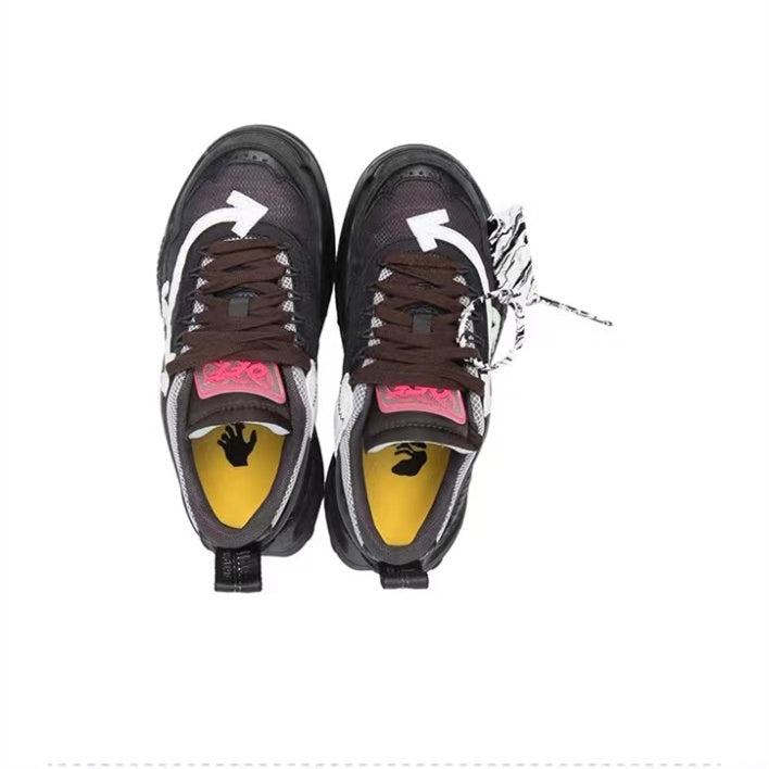 Off White logo shock-absorbing non-slip sneakers black