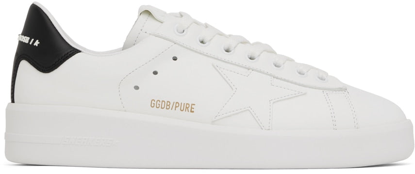 GOLDEN GOOSE White & Black Purestar Sneakers