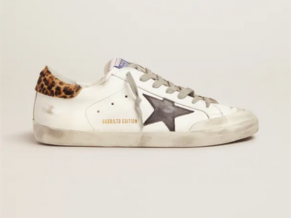 GOLDEN GOOSE LAB Limited Edition Super-Star sneakers with double tongue and leopard-print heel tab