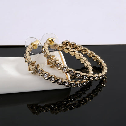 18K  Chanel Crystal Earrings